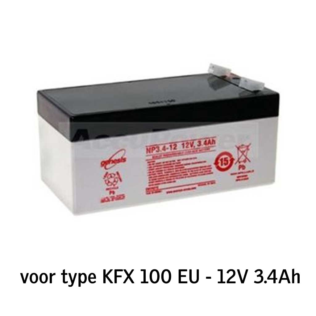 ZOZ 224 voor type KFX 100 EU - 12V 3.4Ah
